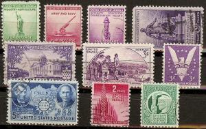 U.S. Used Collection Scott # 899 Through #908 