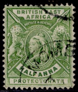 BRITISH EAST AFRICA QV SG65, ½a yellow-green, FINE USED.