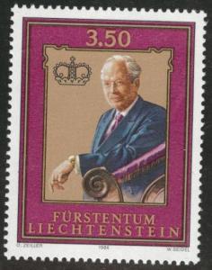 LIECHTENSTEIN Scott 848 MNH** 1986 Franz Joseph CV$4.50