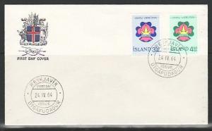 Iceland, Scott cat. 360-361. Boy & Girl Scouts issue on Agency First day cover.