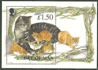 Isle of Man #677 MNH S/Sheet, Manx Cats