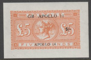 GB 5s on £5 FACSIMILE opt'd APOLLO mnh