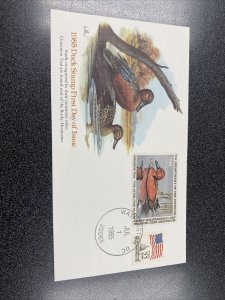 RW52 Cinnamon Teal $7.50 Duck Stamp First Day Of Issued- Fleetwood Cover