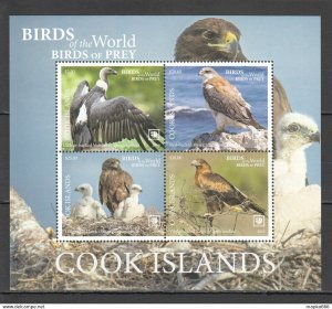 2019 !!! Sale Cook Islands Fauna Birds Of Prey Michel 115 Euro Bl275 ** Nw0408