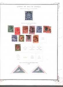 Collection  South Africa Part A Mixed Pages, 1910/1979, Cat $97, Mint &Used