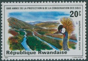 Rwanda 1980 SG1015 20c Draining the Marshes MNH