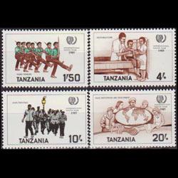 TANZANIA 1986 - Scott# 290-3 Intl.Youth Year Set of 4 NH