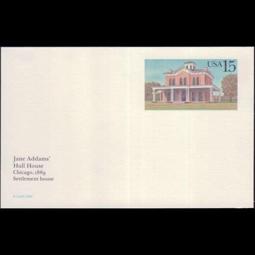 U.S.A. 1989 - Postal Card - Hull House 15c