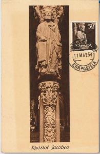 57377 - SPAIN - POSTAL HISTORY: MAXIMUM CARD 1954 -  ARCHITECTURE art RELIGION