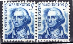 USA; 1965: Sc. # 1283: Original Dark Blue Used Single Se-Tenant Stamps