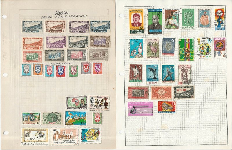 Senegal Stamp Collection on 10 Scott & Harris Pages, JFZ