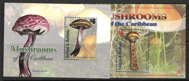 ANTIGUA SGMS4341/2  2011 MUSHROOMS   MNH