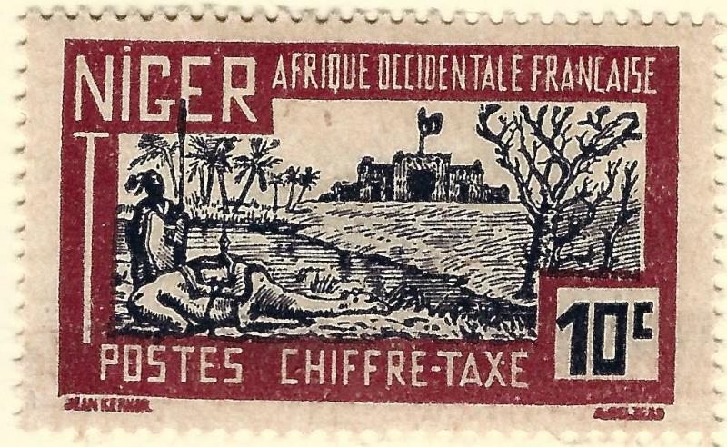 French Niger Postage Due (Scott J12) Mint F-VF hr...Buy before prices go up!