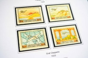 COLOR PRINTED GREECE AIRMAIL 1926-1958 STAMP ALBUM PAGES (7 illustrated pages)