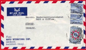 aa4120 - IRAQ - POSTAL HISTORY - AIRMAIL  COVER to DENMARK  1962