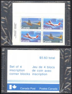 Canada Sc# 906a MNH PB Set/4 (SEALED) 1981 35c Canadian Aircraft