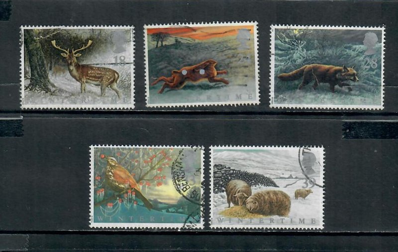 G.B 1992 COMMEMORATIVES  SET 4 SEASONS USED  h 080421