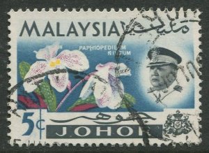 STAMP STATION PERTH Johore #171 Sultan Ismail Orchids Used 1965