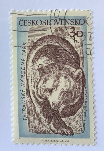 Czechoslovakia 1957 Scott 819 CTO - 30h,  Tatra National Park, Brown Bear