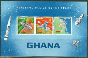 GHANA  IMPERFORATED SOUVENIR SHEET OUTER SPACE  SCOTT#307a  MINT NEVER HINGED
