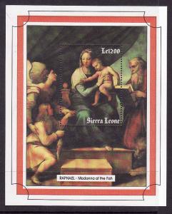 Sierra Leone-Sc.1690-unused NH sheet-Paintings-Raphael-1993-