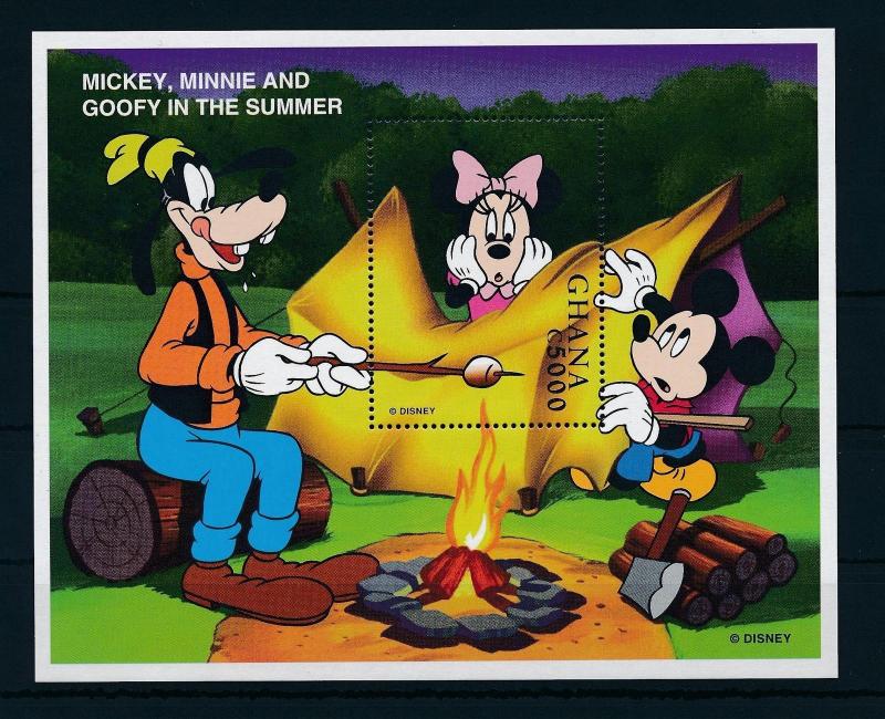 [22423] Ghana 1998 Disney Mickey Mouse Minnie Goofy in Summer MNH