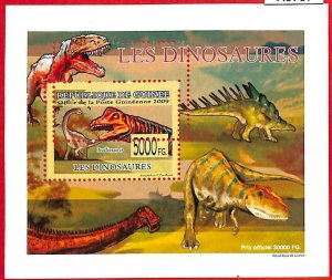 A0707 -  GUINEE Guinea -  ERROR   MISSPERF SHEET - PREHISTORY: Dinosaurs 2009