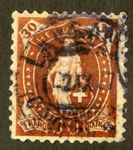 SWITZERLAND 95 USED SCV $2.40 BIN $1.00 HELVETIA