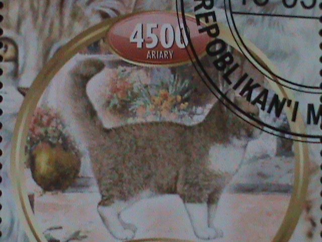 ​MADAGASCAR-2022-PROMOTE-LOVELY CATS-CTO-SHEET-EST.$12 VF LAST ONE  CTO SHEET