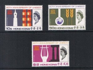 Hong Kong 1966 Sc 231-233 set MH