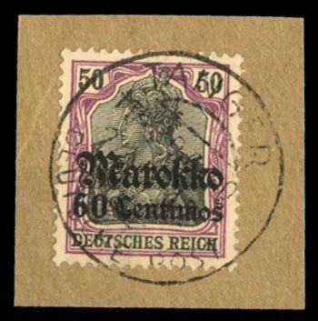 German Colonies, German Offices in Morocco #52 (Mi. 43) Cat€45, 1911 60c on...