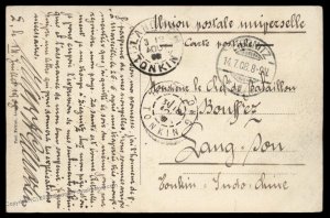 Germany 1908 Vietnam Indo China Tonkin Liegnitz Cover 97015