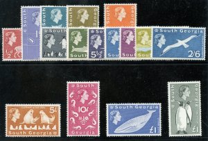 Falkland Is Dependencies 1963 QEII Definitive set complete MLH. SG 1-16. Sc 1-16