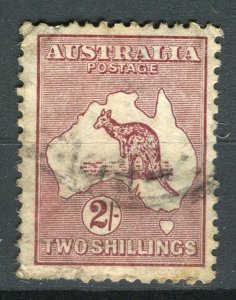 AUSTRALIA; 1929 early Roo issue fine used Shade of 2s. value