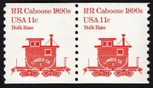 US 1905 MNH VF 11 Cent RR Caboose Pair