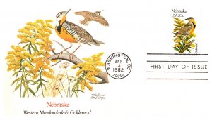 United States, District of Columbia, First Day Cover, Birds, Flowers