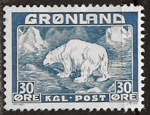 Greenland ~ Scott # 7 ~ Unused No Gum