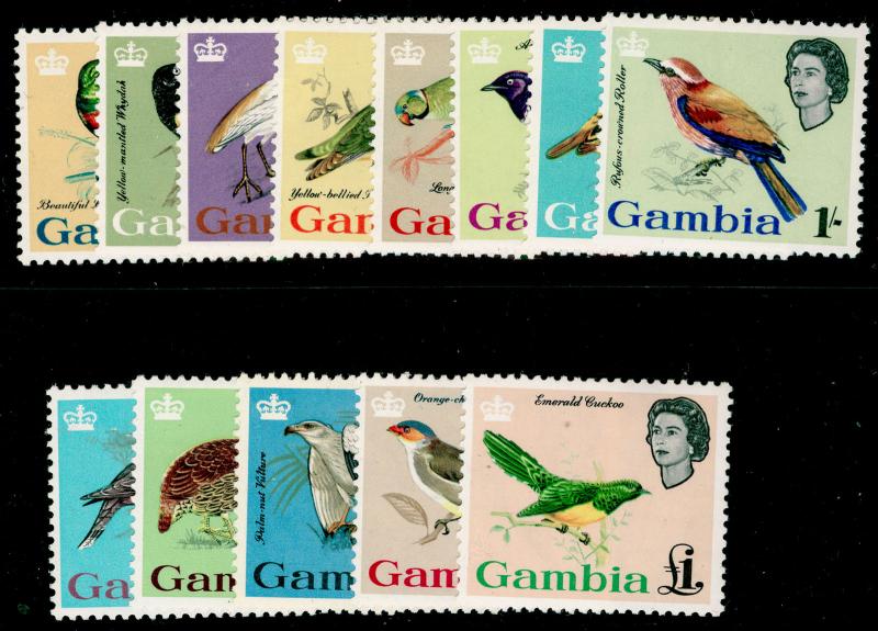GAMBIA SG193-205, COMPLETE SET, NH MINT. Cat £85.