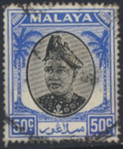 Selangor  Malaya  SC#  91  Used   see details & scans