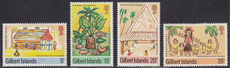 Gilbert  Islands 285-288 Childrens Drawings 1976