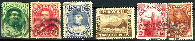 HAWAII #33,43,44,52,75,76 USED SET