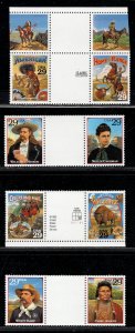 UNITED STATES SC# 2869 COMP SET/4 VERT GUTTER PAIRS VF/NH