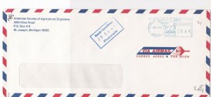 United States 1987 Agricultural Society Airmail Meter Mail Stamps Cover Rf 29358