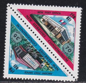 Br. New Hebrides # 188a, Old & New Post Office Buildings - Triangles, NH