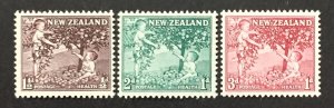 New Zealand 1956 #b49-51, Apple Picking, MNH.
