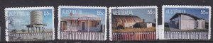 Australia  2009 Corrugated Landscapes - Set x 4 - used 55c