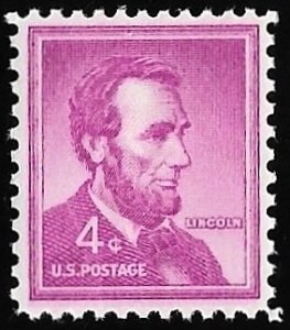 1036E 4 cents Abraham Lincoln (1963) Stamp mint OG NH EGRADED F-VF 75