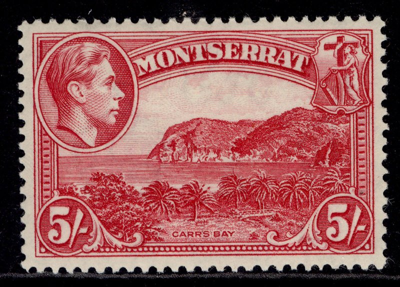 MONTSERRAT GVI SG110, 5s rose-carmine, M MINT. Cat £50. PERF 13 