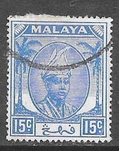 Malaya Pahang 57: 15c Sultan Sir Abu Bakar, used, F-VF