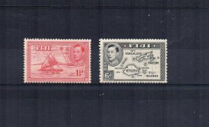 Fiji 1938-55 1 1/2d and 6d MNH/MLH